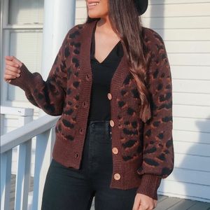 Leopard Print Cardigan